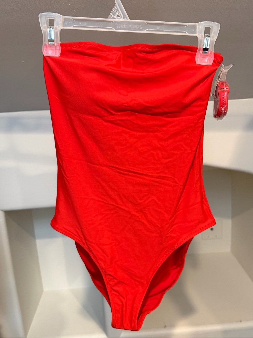aerie NWT Red Strapless One-Piece Swimsuit